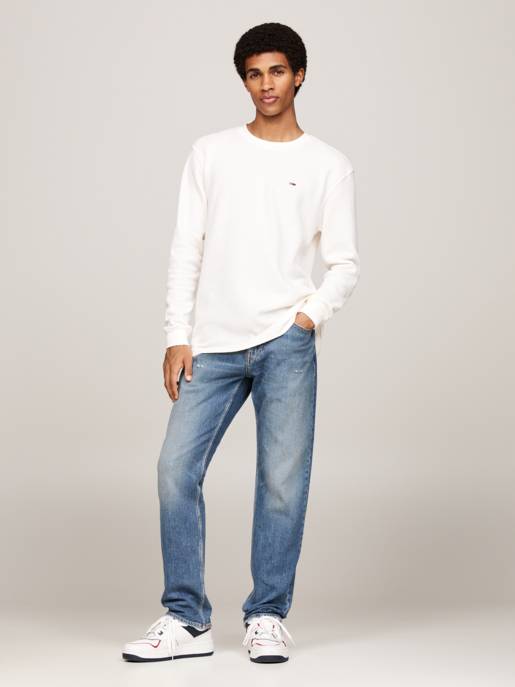 TOMMY JEANS Langarmshirt Mit Waffelstruktur