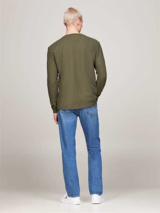 TOMMY JEANS Langarmshirt Mit Waffelstruktur