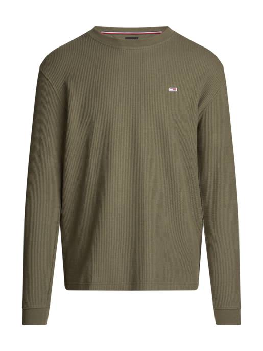 TOMMY JEANS Langarmshirt Mit Waffelstruktur