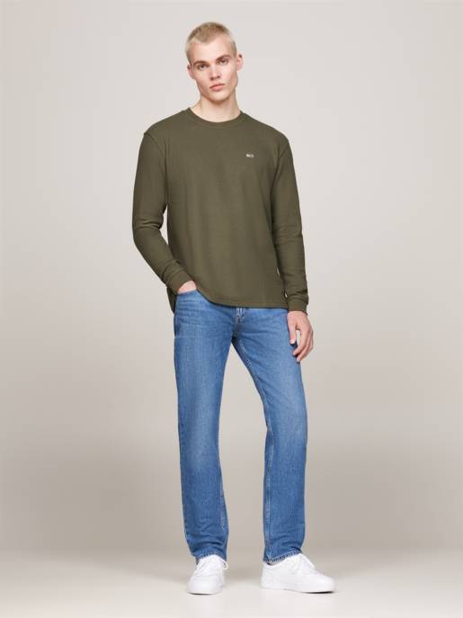 TOMMY JEANS Langarmshirt Mit Waffelstruktur