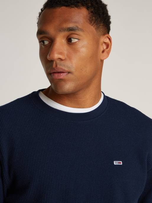 TOMMY JEANS Langarmshirt Mit Waffelstruktur