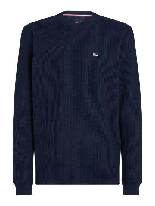 TOMMY JEANS Langarmshirt Mit Waffelstruktur