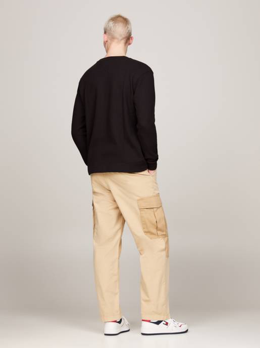 TOMMY JEANS Langarmshirt Mit Waffelstruktur