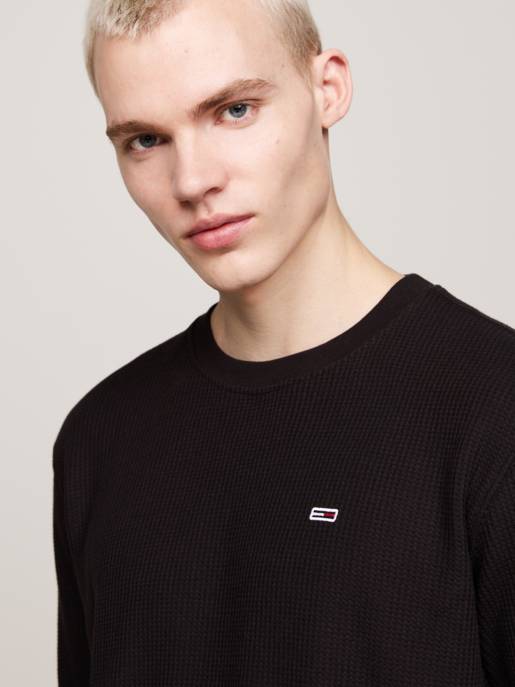 TOMMY JEANS Langarmshirt Mit Waffelstruktur