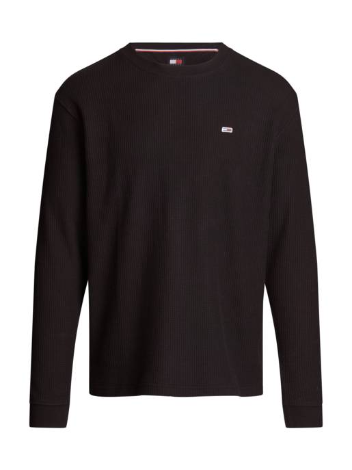 TOMMY JEANS Langarmshirt Mit Waffelstruktur