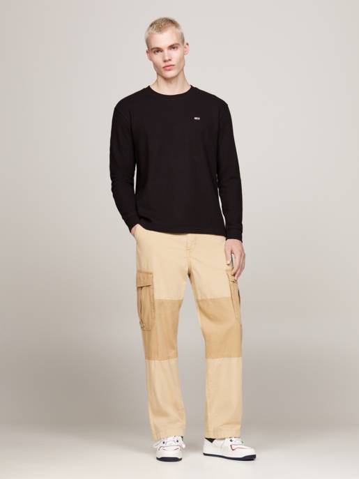 TOMMY JEANS Langarmshirt Mit Waffelstruktur