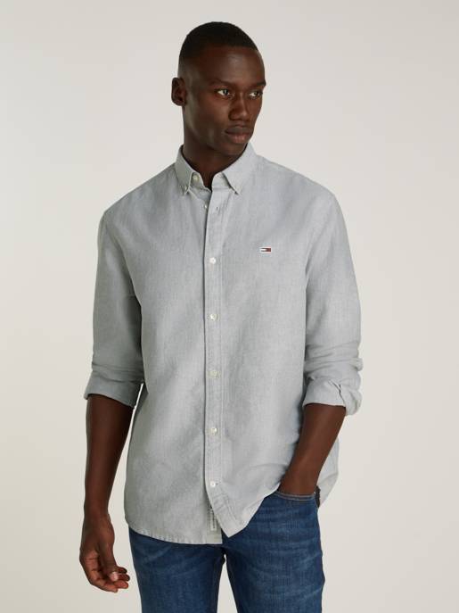 TOMMY JEANS Oxford-Hemd mit Button-Down-Kragen