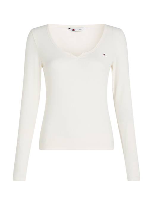 TOMMY JEANS Pullover mit V-Ausschnitt