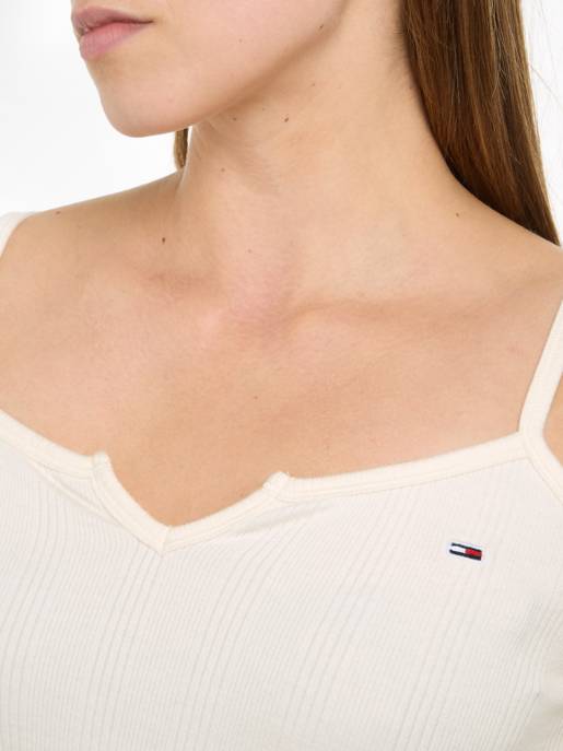 TOMMY JEANS Schlitz-Ausschnitt Top