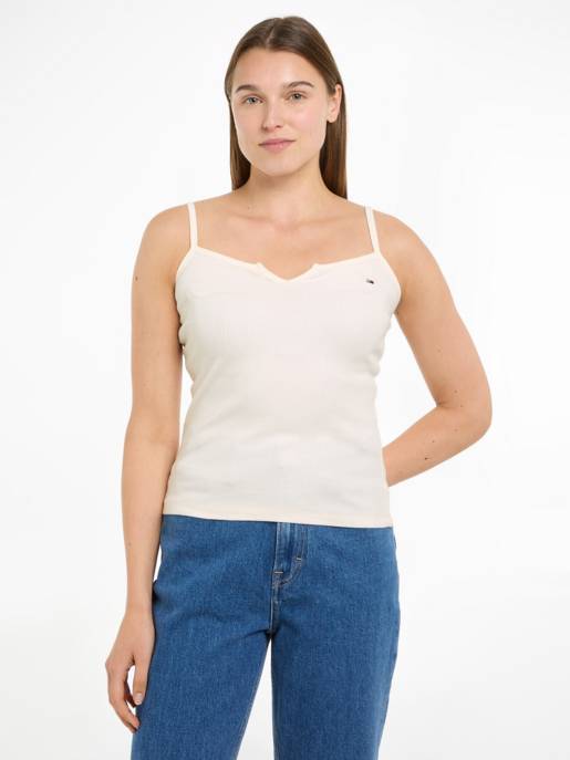 TOMMY JEANS Schlitz-Ausschnitt Top