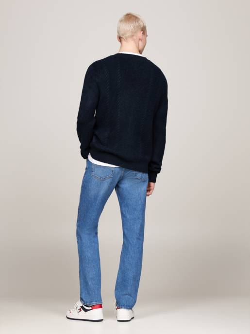 TOMMY JEANS Schmaler Zopfmuster Pullover