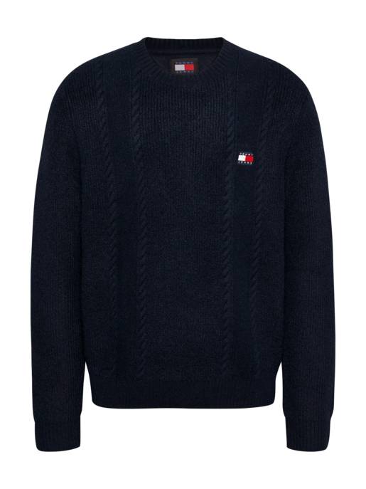 TOMMY JEANS Schmaler Zopfmuster Pullover