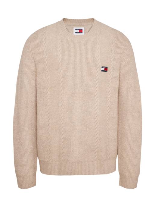 TOMMY JEANS Schmaler Zopfmuster Pullover