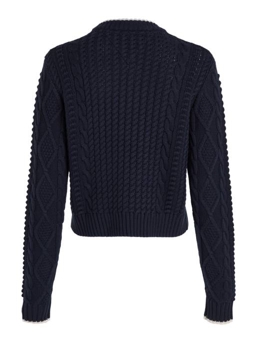TOMMY JEANS Strickpullover Mit Zopfmuster