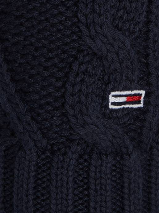 TOMMY JEANS Strickpullover Mit Zopfmuster