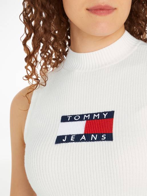 TOMMY JEANS Sweaterkleid Mit Stehkragen