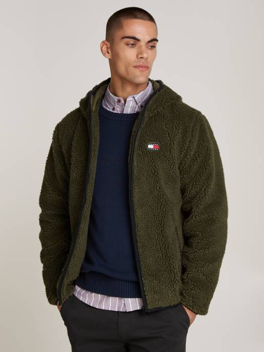 TOMMY JEANS Teddy Fleece Jacke Mit Kapuze
