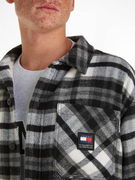 TOMMY JEANS TJM Fleece Lined Check Shirt EXT