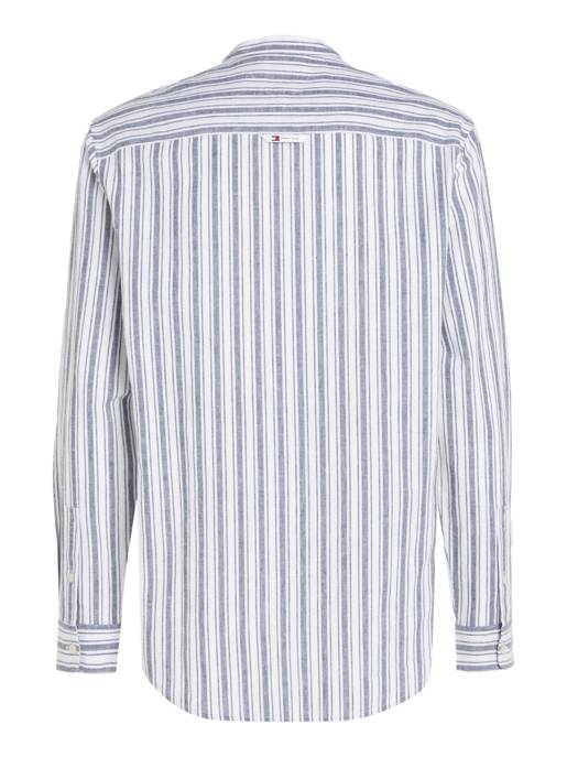 TOMMY JEANS TJM MAO STRIPE LINEN BLEND SHIRT