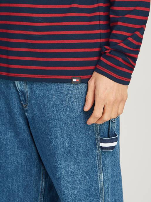 TOMMY JEANS TJM REG BRETON STRIPE LS