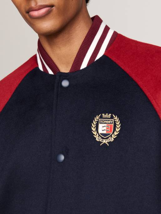 TOMMY JEANS TJM WOOL BLEND CREST BOMBER
