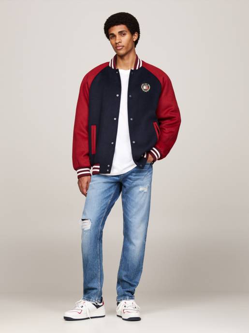 TOMMY JEANS TJM WOOL BLEND CREST BOMBER