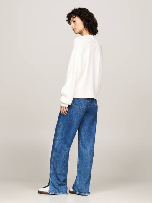 TOMMY JEANS TJW BADGE MOCKNECK SWEATER