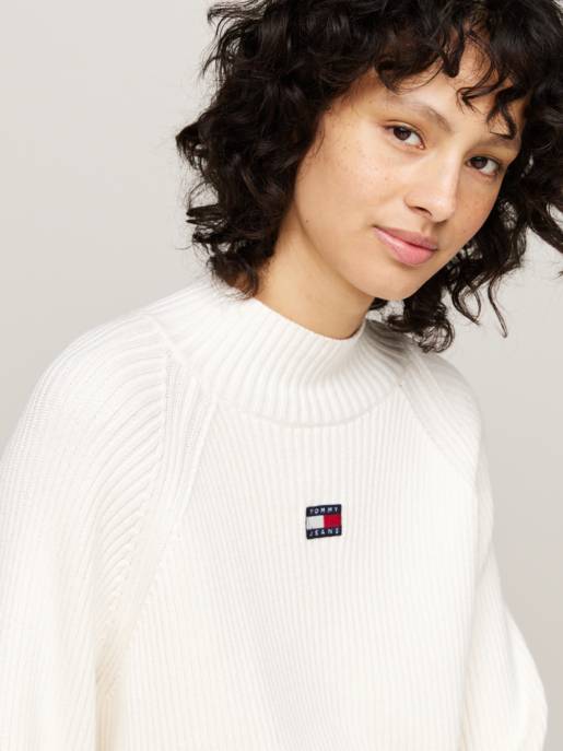 TOMMY JEANS TJW BADGE MOCKNECK SWEATER