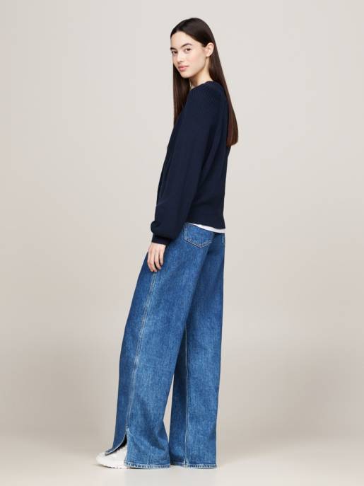 TOMMY JEANS TJW BADGE MOCKNECK SWEATER