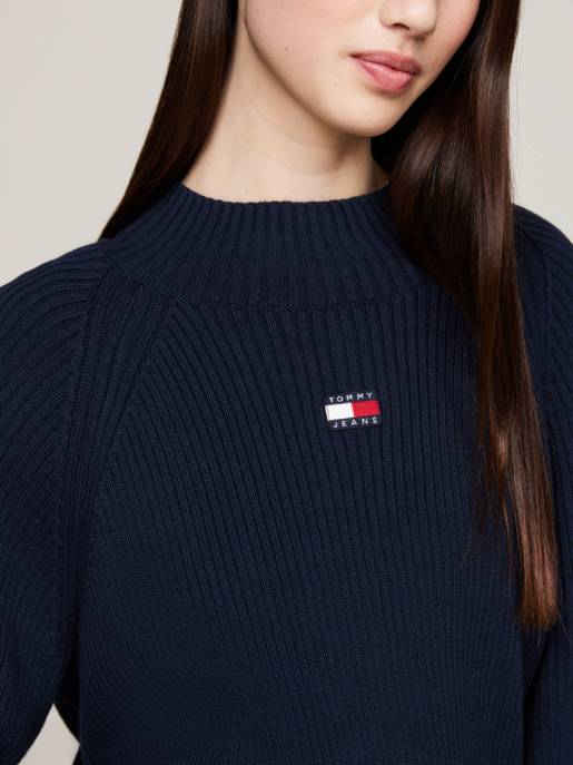 TOMMY JEANS TJW BADGE MOCKNECK SWEATER