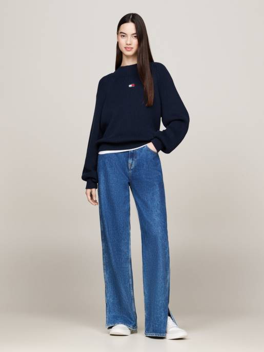 TOMMY JEANS TJW BADGE MOCKNECK SWEATER