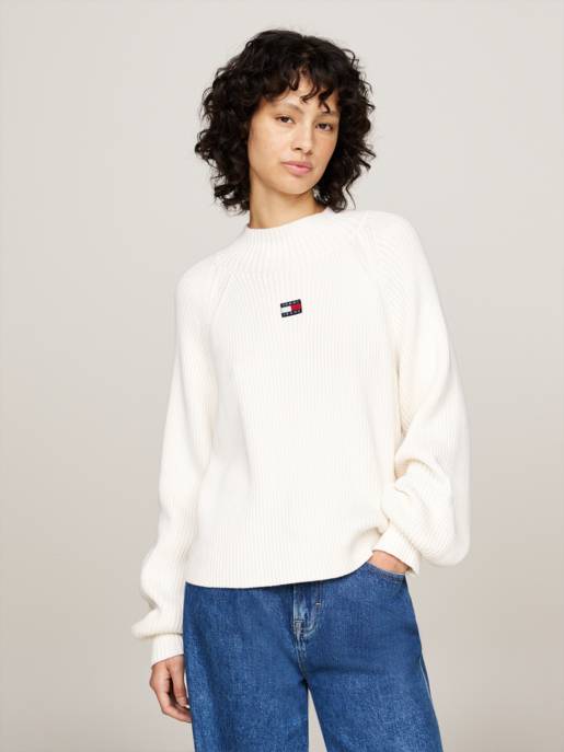 TOMMY JEANS TJW BADGE MOCKNECK SWEATER