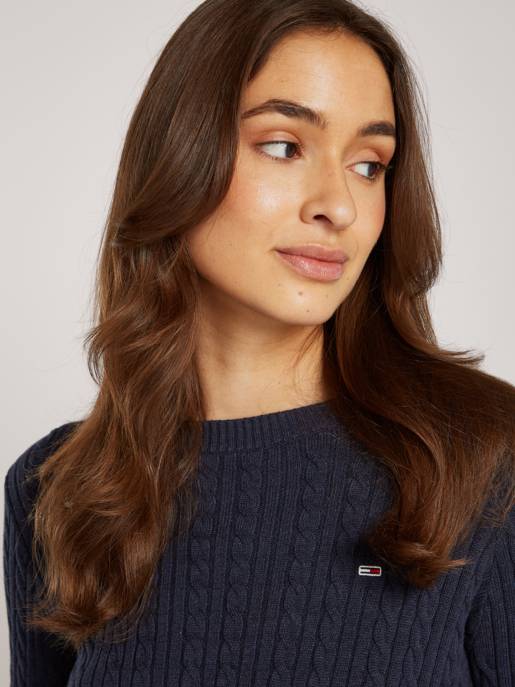 TOMMY JEANS TJW CABLE ESSENTIAL SWEATER