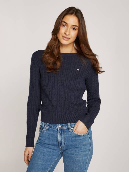 TOMMY JEANS TJW CABLE ESSENTIAL SWEATER