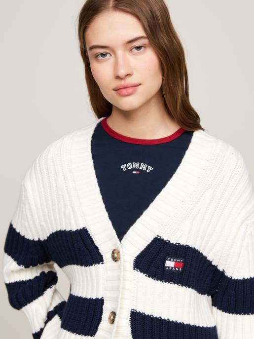 TOMMY JEANS TJW RWB BACK FLAG CARDIGAN EXT