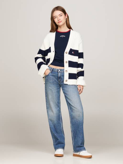 TOMMY JEANS TJW RWB BACK FLAG CARDIGAN EXT