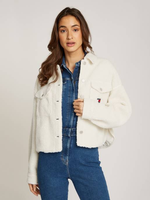TOMMY JEANS TJW TEDDY BADGE OVERSHIRT EXT