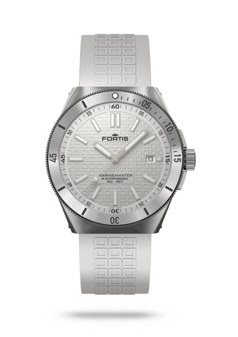 FORTIS Uhr "MARINEMASTER M-40 SNOW WHITE AUF HORIZON STRAP"