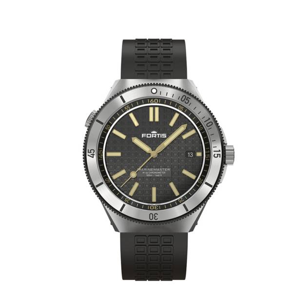 FORTIS Uhr "MARINEMASTER M-44 BLACK RESIN AUF HORIZON STRAP"