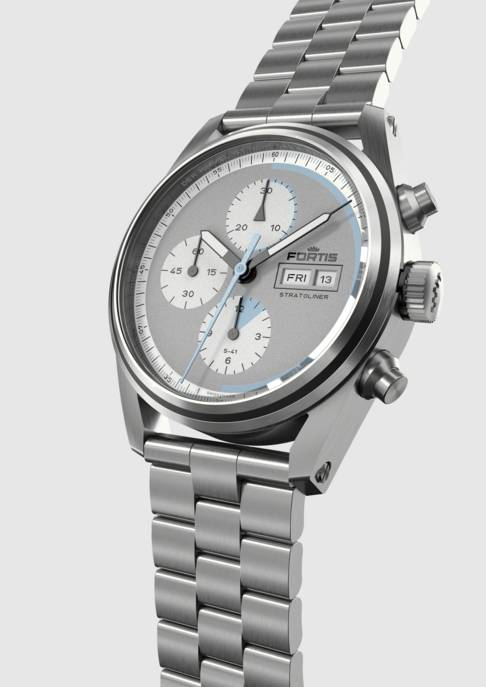 FORTIS Uhr "STRATOLINER S-41 COOL GRAY AUF BLOCK BRACELET"