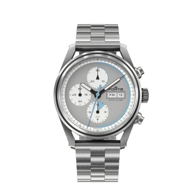 FORTIS Uhr "STRATOLINER S-41 COOL GRAY AUF BLOCK BRACELET"
