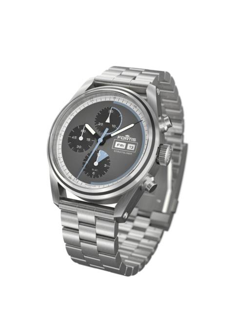 FORTIS Uhr "STRATOLINER S-41 COSMIC GRAY AUF BLOCK BRACELET"