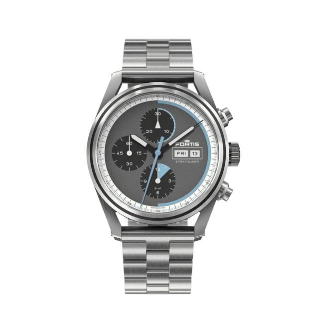 FORTIS Uhr "STRATOLINER S-41 COSMIC GRAY AUF BLOCK BRACELET"