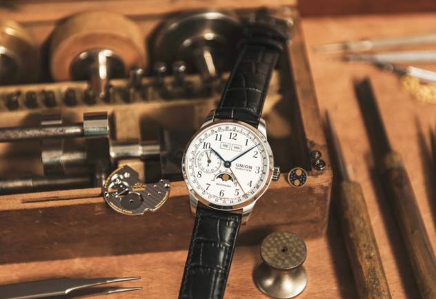 UNION GLASHÜTTE 1893 Handaufzug Mondphase