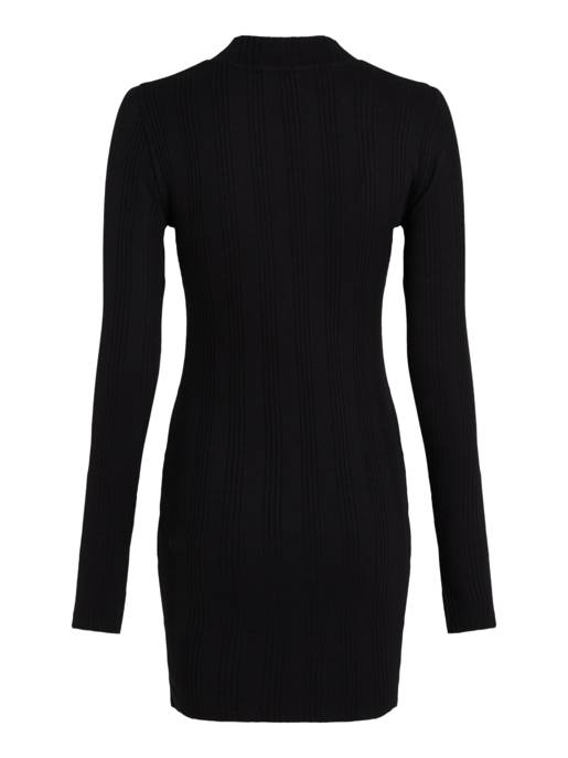 CALVIN KLEIN JEANS VARIEGTAED RIB HALF ZIP LS DRESS