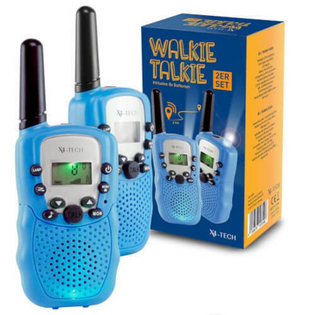 VEDES X4-TECH Walkie Talkie 2er Set Blau