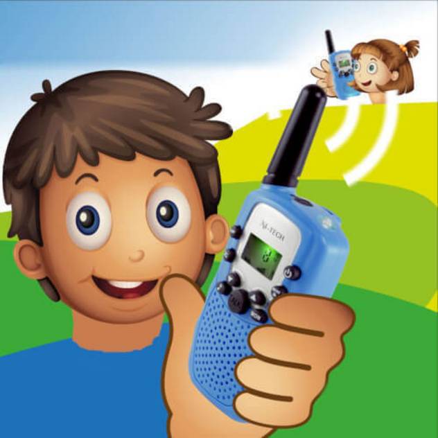 VEDES X4-TECH Walkie Talkie 2er Set Blau