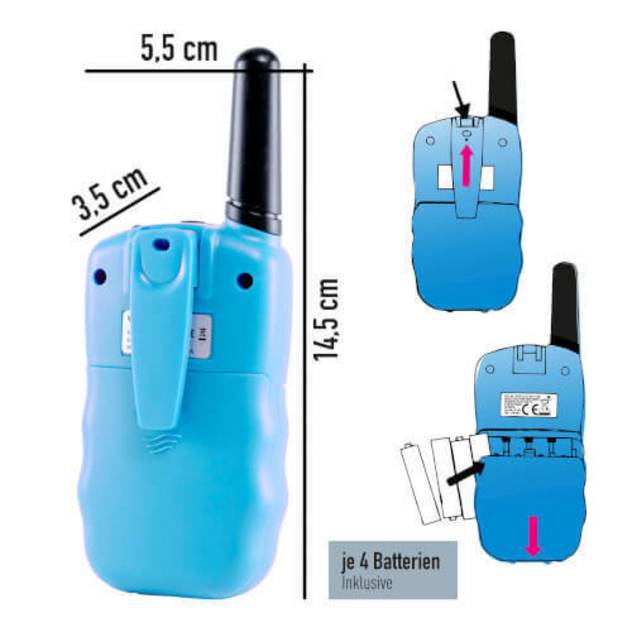 VEDES X4-TECH Walkie Talkie 2er Set Blau