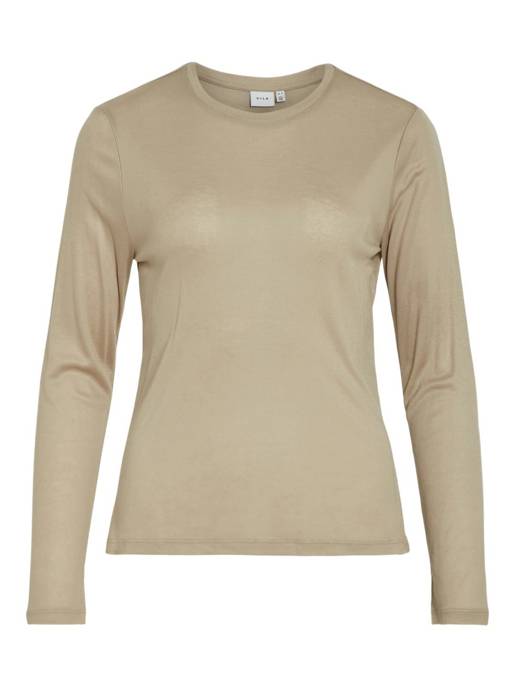 VILA VIALEXIA O-NECK L/S TOP - NOOS