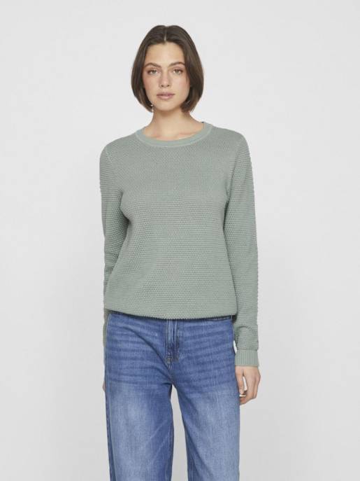 VILA VIDALO O-NECK L/S KNIT TOP- NOOS